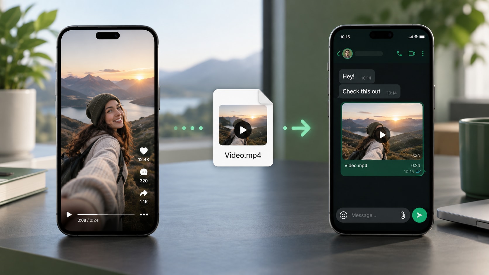 descargar vídeos de TikTok para compartir por WhatsApp