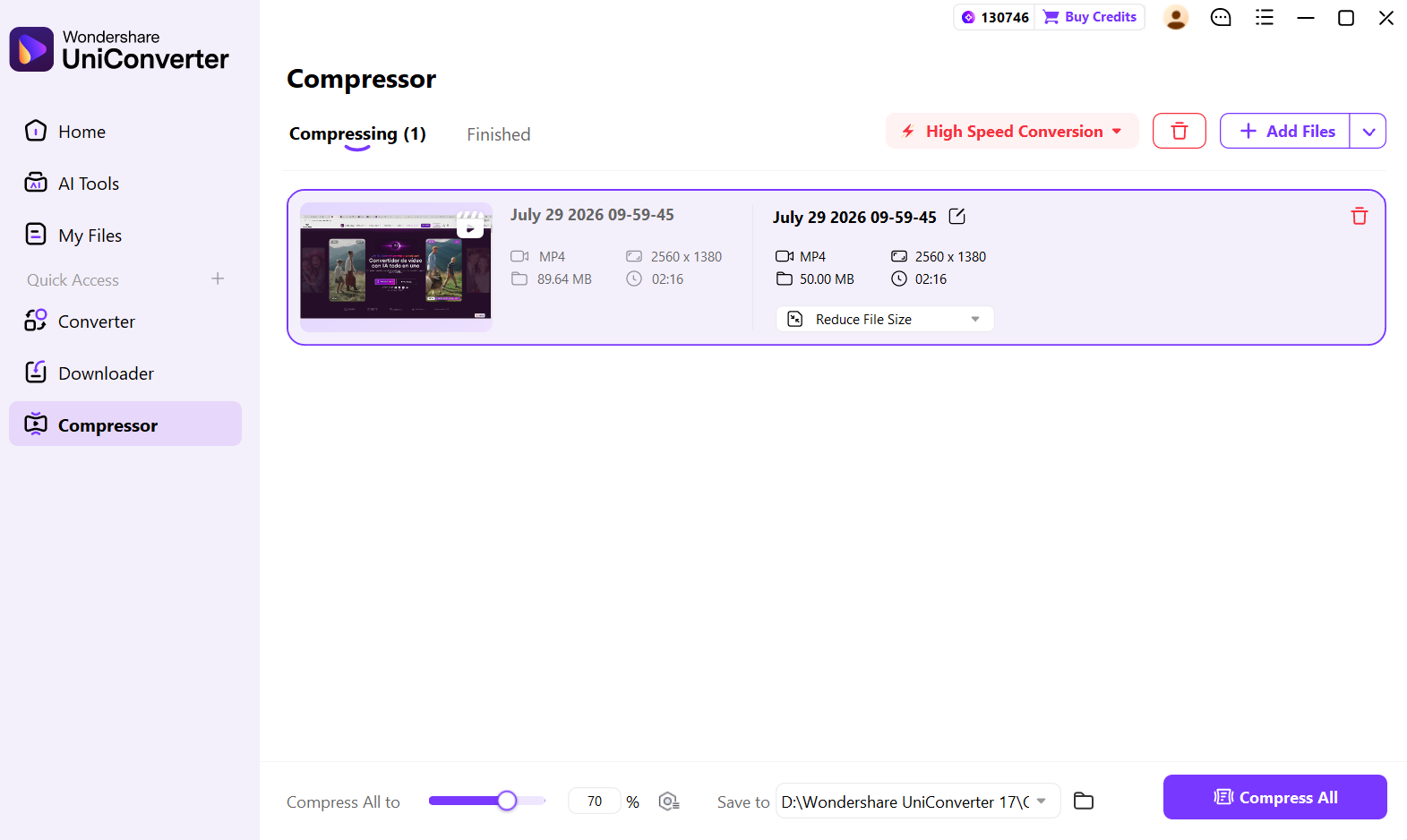 Comprimir una grabación larga de Twitch para guardarla o compartirla