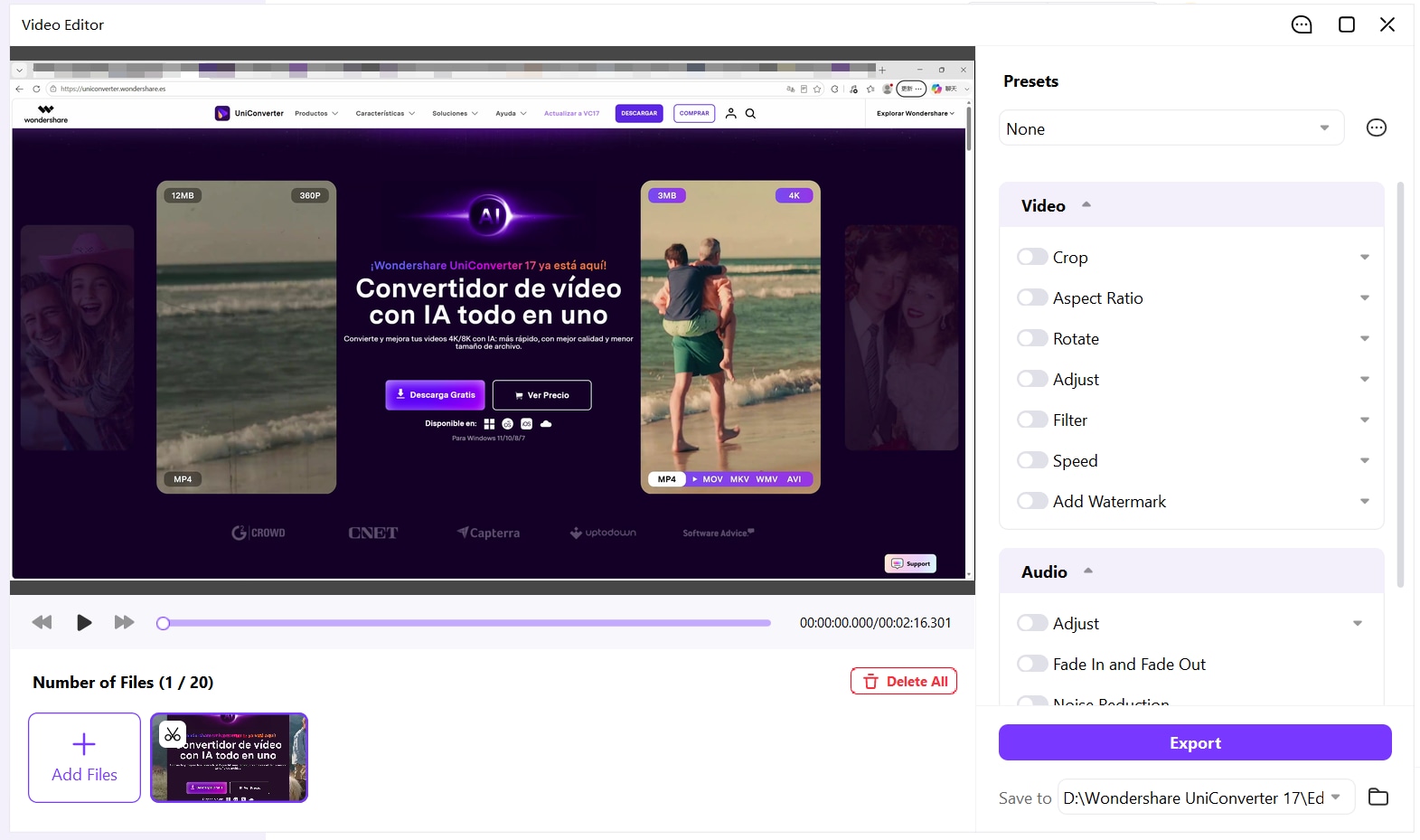 Recortar y editar una grabación de Twitch después de guardarla