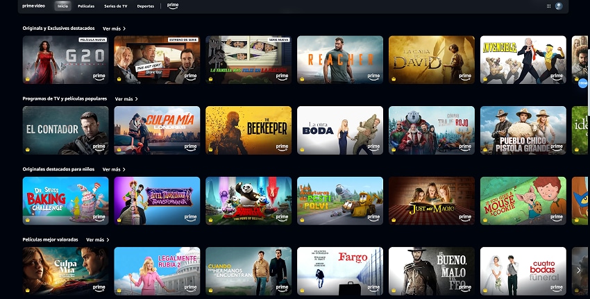 Amazon Prime Video - sitios web para ver dramas coreanos